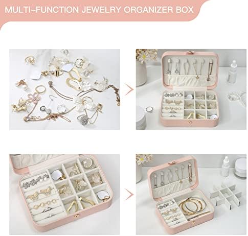 Кутија за накит за накит за патувања со кутии за кутии за кутии за кутии за кутии за кутии за куќиште за отпадоци за обетки за