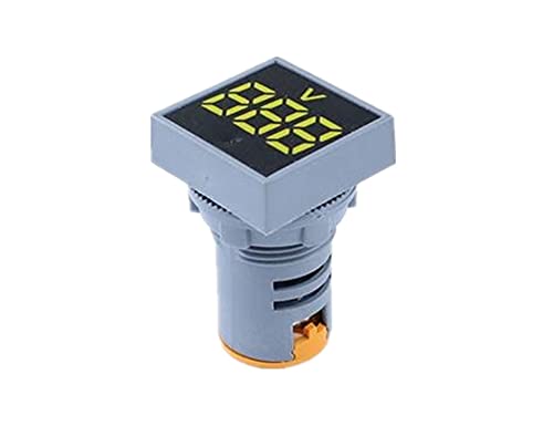Ексил 22мм мини дигитален волтметар квадрат AC 20-500V напон на напон на напон на напон на мерач на моќност LED индикатор за ламба
