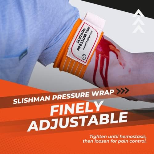 Slishman 6wrap портокал | Облекување на притисок за контрола на крварење и стабилизација на повреди | Идеално за комплет за прва помош