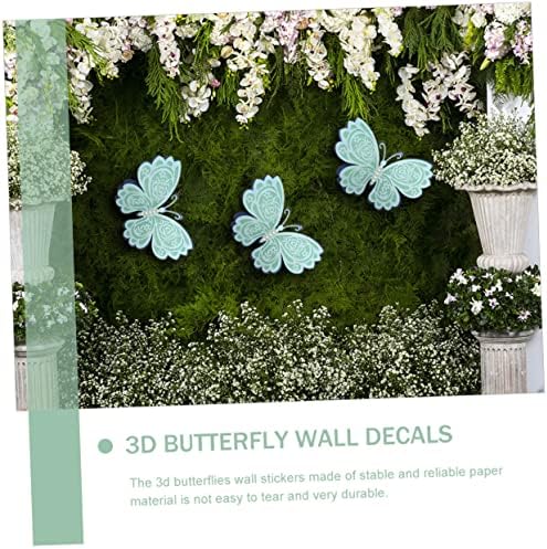 Didiseaon 2pcs Шупливи Пеперутка 3d Ѕид Налепници 3D Налепници ЗА Деца Метални Позадина Ѕид Налепници За Деца Отстранлив Ѕид Налепници