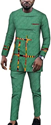 Дашики мажи африканска облека модна костум за крпење печатени долги кошули врвни и панталони племенски облеки обични тренерки