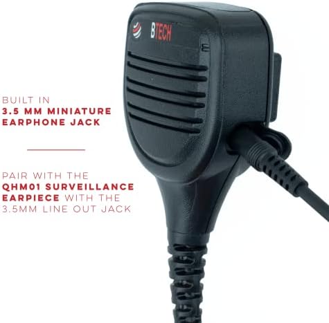Btech QHM22 Платина Серија IP54 Дождовни Звучници Микрофон За BaoFeng, BTECH, Kenwood Радија