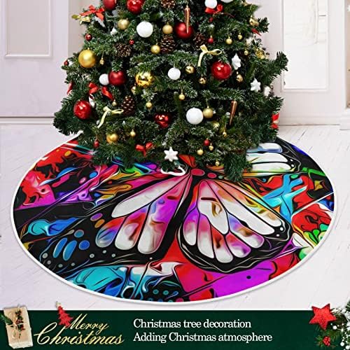 Оаренкол Апстракт Шарени Пеперутка Новогодишна Елка Здолниште 36 инчен Божиќ Празник Дрво Дрво Декорации