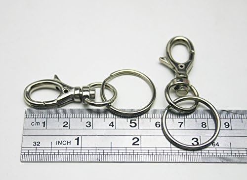 Должина на сребрена должина на тијанбанг: 1,65 овален прстен од јастог од јастог со 1 прстен за прстен за каиш пакет од 15