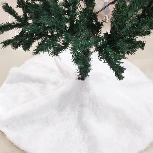 Декорација на здолниште за новогодишна елка чисто бело плус кадифено здолниште за новогодишна елка отворено затворено