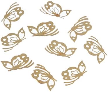 Зинк боја нокти уметност злато метал декларација 10 парчиња украсување