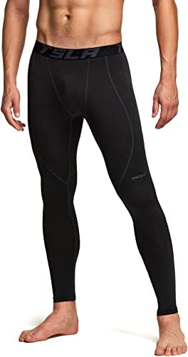 TSLA 1 или 2 пакуваат панталони за термичка компресија за мажи, атлетски спортови хеланки и трчање хулахопки, дното на слојот на
