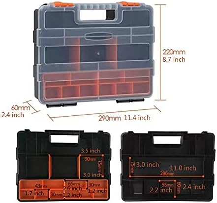Sunesa Toolbox 4 PCS/Поставете кутија за алатки Пластично складирање Комбиниран случај со транспарентна капаче за завртки за риболов мамка