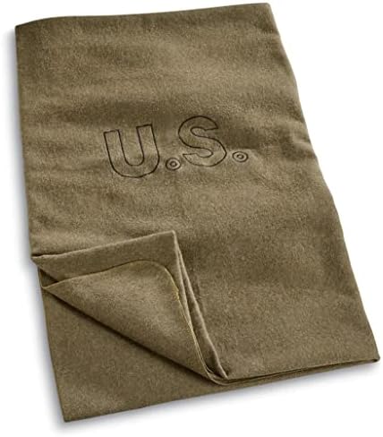 M McGuire Gear воен стил Волна кампување, опстанок и ќебе за прва помош, 64 x 90, извезено лого на САД, Olive Drab