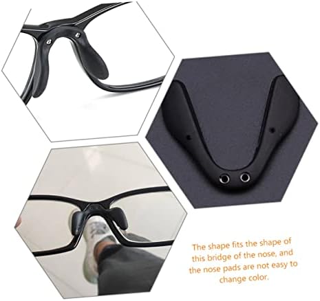 Исцелите 6 парчиња чаши за нос заштитени нос заштитени за очила метална црна поддршка рамка за деца