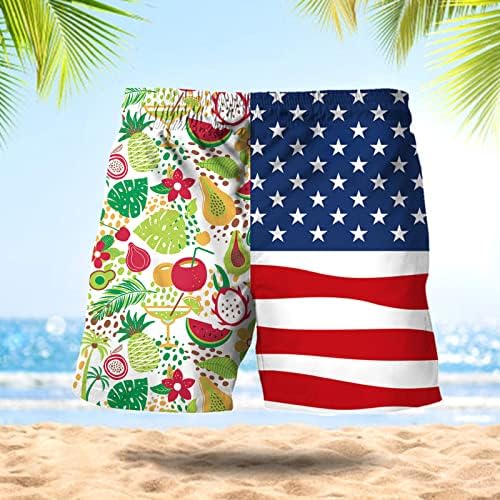 Bmisegm шорцеви за мажи Пролетни летни летни панталони панталони знаме печатено крпеница спортски плажа панталони долги шорцеви за пливање