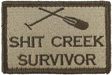 Shit Creek Survivor Tactical Snucation Hook and Loop целосно везена морална ознака лепенка