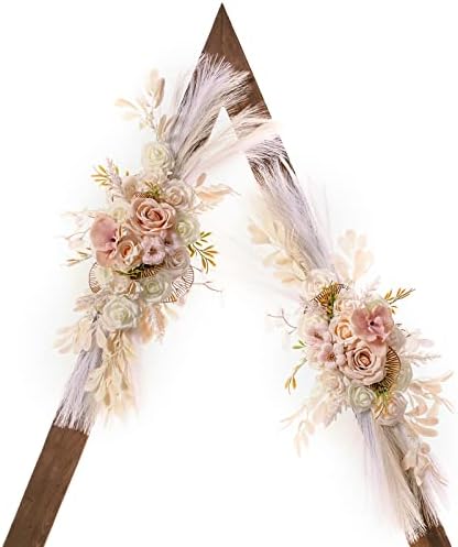 Свадба на свадбени цвеќиња во Лисуун, вештачки цвеќиња за декорација, голем цветен метеж за бохо -стилови свадбена церемонија Цветен декор