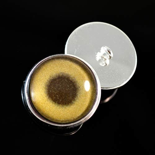 16мм Златна боја Металик шиење на копчињата за стаклени очи со јамка за капчиња кукли полнети животни меки скулптури или занаети со накит - сет од 2