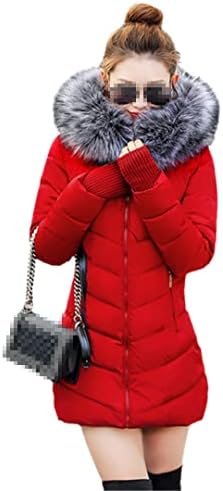 Womenените зимска поставена памучна јакна дами топло задебелен палто со долги парки женски модни тенок јакни