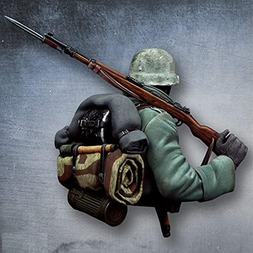 GL-HOME 1/10 биста модел на германски војник смола лик во битката кај Москва во Втората светска војна, необоен и необјавен минијатурен