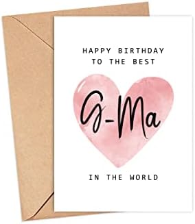 Среќен роденден на најдобрата g -ma во светската картичка - картичка за роденден на Г -ма - картичка Г -МА - подарок за Денот на мајката - среќен