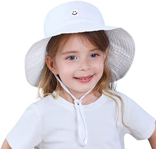 Бебе сонце капа Смајли лице капаче за дете UPF 50+ Сонце заштитна корпа капа бебе момче лето плажа капа прилагодливо капаче