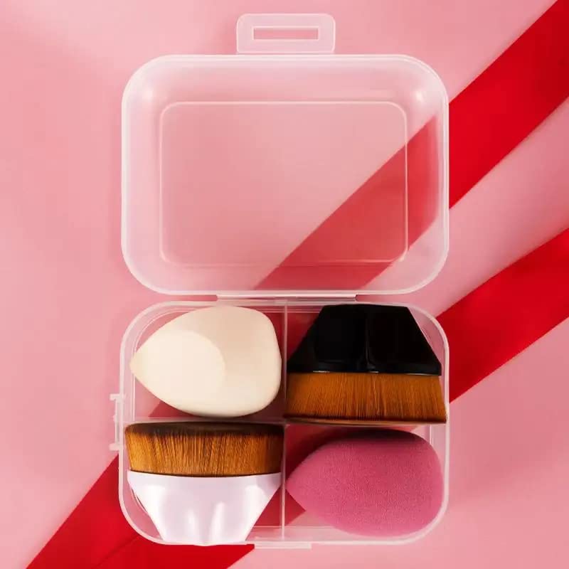 Четки за шминка за шминка за шминка за сунѓер од јајце од 2 парчиња и 2 парчиња сунѓерски сет за шминка - издржливи алатки за шминка