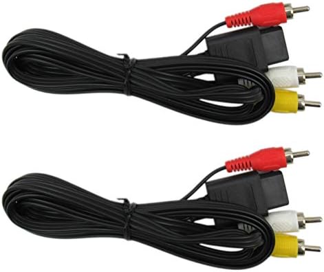 Usonline911 2 Поставете напојување со напојување со AC адаптер и кабел за кабел за AV компатибилен со Nintendo 64 N64 AV Audio Video A/V