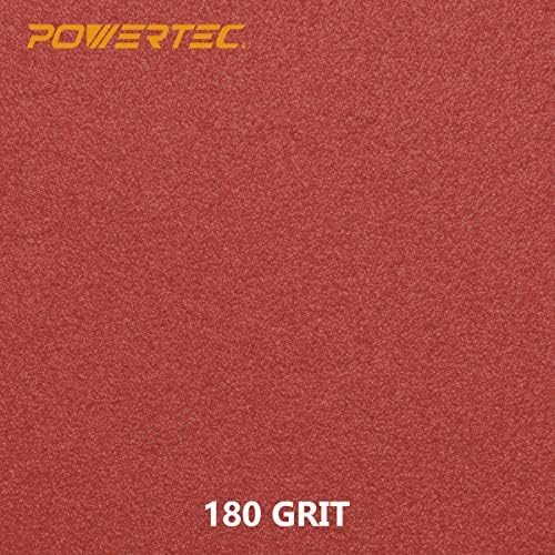 POWERTEC 111420 6 x 48-инчни пескачки ремени | 180 ремен за пескарење на алуминиум оксид | Премиум шкурка - 10 пакувања