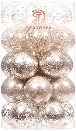 Тим на морето 80мм/3,15 Пресечни чисти пластични божиќни украси за божиќни топка, транспарентни, разгледани, кристални чамци, светилки со полнети