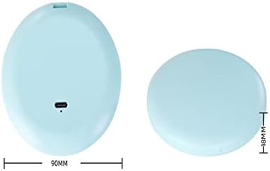 Mini Mini Portable преклопување на џеб за шминка со огледало со LED светло тркалење со рачно компактен компактен 10x зголемувачки
