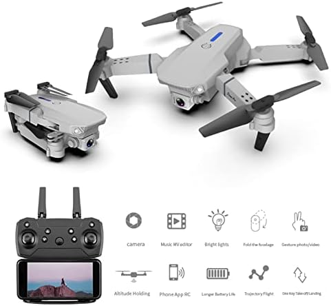 Мини дрон - Интелигентни играчки со далечински управувач Аилет, РЦ дрон со двојни 1080p HD FPV фотоапарати, надморска височина Држете