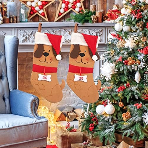 2PC Божиќно порибување Големи Божиќни чорапи Декорација Дедо Снежан ирваси и ирваси за порибување Божиќни украси и додаток за забава гроздобер