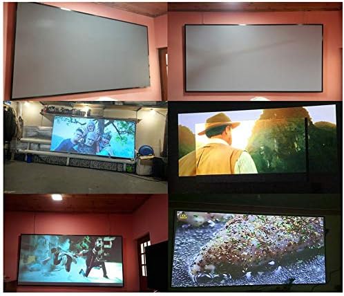 LHLLHL 4: 3 Преносен екран на проекторот Метал слој отпорен на светло-филм, рефлективен екран на екранот за преклопување на проектот