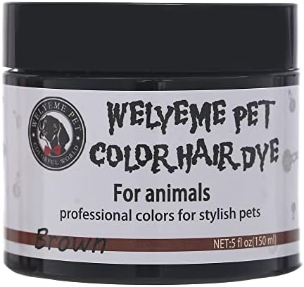 Welyeme Dog/Pet Petass Hair боја Виножито, боја на коса/мачка боја, боја на боја, нетоксична безбедна боја на крзно, комплет за трајна