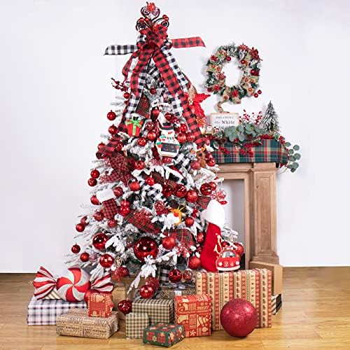 Blivalley 60mm/2.36 Божиќни украси за божици 36CT ShatterProof Божиќни украси за Божиќ, празник, свадба, забавни Божиќни топки поставени со жици