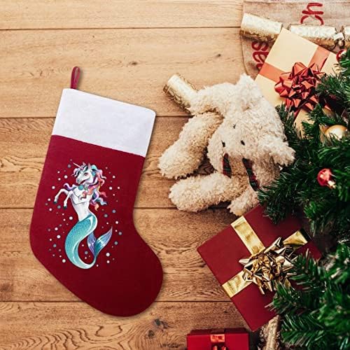Еднорог коњ сирена персонализирана Божиќна порибување Божиќна камин семејна забава што виси украси