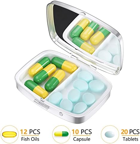 Кутија за пилули на Нипиша, мала кутија за пилули за чанта и џеб, симпатична организатор за лекови за патувања, држач за преносни