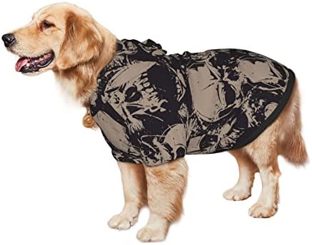 Голем џемпер за кучиња со кучиња, ретро-си-си-си-си-духови за миленичиња, со капа, мека мачка облека, палто xx-голем