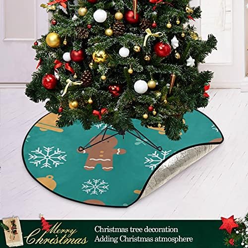 Дрво за играчки Снегулка Белка елка Мат водоотпорна дрва стојат сад, мат тепих под додаток за новогодишна елка за заштита на подот Божиќно