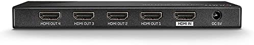 Линди 4 Порта HDMI 2.0 18g Сплитер, 4K@60Hz 4:4:4, HDR, HDCP 2.2, EDID, Поврзува 4 дисплеи на Еден Уред; Скај, бт, Вирџин, Xbox, Playstation,