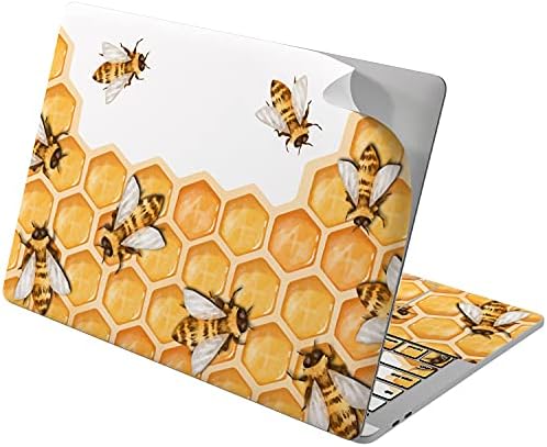 Lex Altern винил кожа компатибилен со MacBook Air 13 Inch Mac Pro 16 Retina 15 12 2020 2019 2018 Yellowолта мед пчела слатка шема шестоаголник