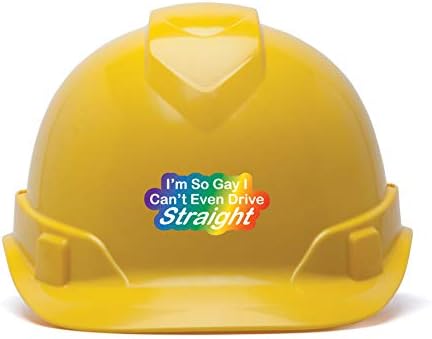 Јас сум толку геј, не можам дури и да возам директно - 4 пакет од 2 инчи целосна боја за тврди капи - гордо изработено во САД од