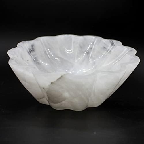 Ainаин уметноста кварц Селенит Боул | Селенитски кристални чинии за размачкање, заздравување, полнење на кристали | Бела кварц