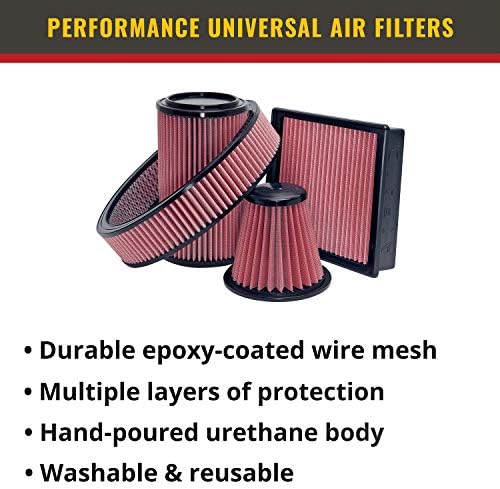 Airaid 701-458 Универзален филтер за воздух за прицврстување: тркалезно заострен; 4 инчен прирабница; Висина од 7 инчи; 7 инчи