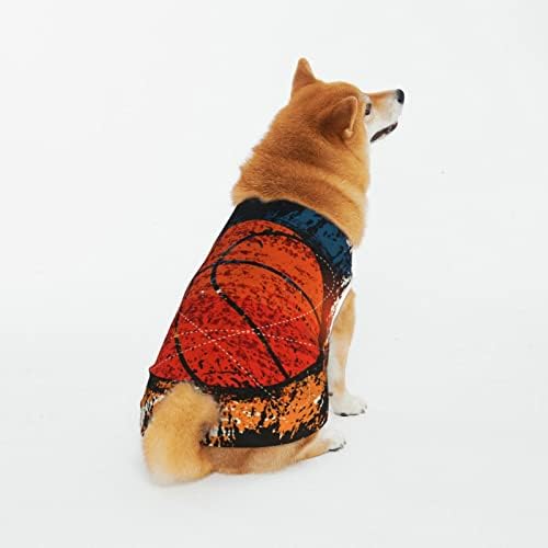Памук кошули за миленичиња кошарка-ретро-ватерколор-уметност костуми кучиња кучиња мачки пижами меки кучиња