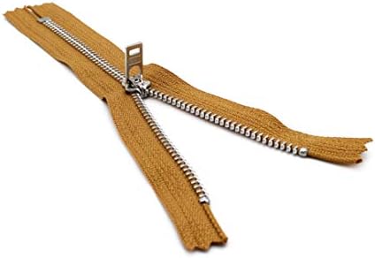 #5 Алуминиумски фармерки Златно кафеава средна тежина YKK Zipper - боја златно кафеава #508 - Изберете ја вашата должина - направена во Соединетите држави