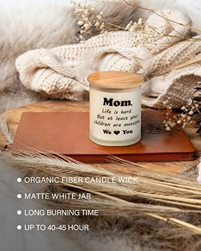 Мирисна свеќа од мама од Bcsymer, Најдобри свеќи за ароматерапија како подароци за свеќи за мама, премиум лаванда и јасмин жени миризливи