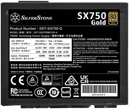 Silverstone Technology SX750 Gold 80 Plus Gold 750W SFX Целосно модуларно напојување SX750-G
