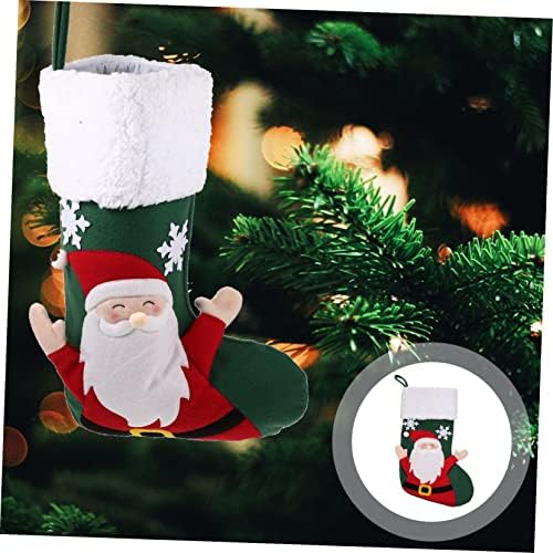 Pretyzoom 2 парчиња Божиќно порибување приврзоци за порибување на санта санта за подароци торби Санта чорапи Дедо Мраз, порибување,
