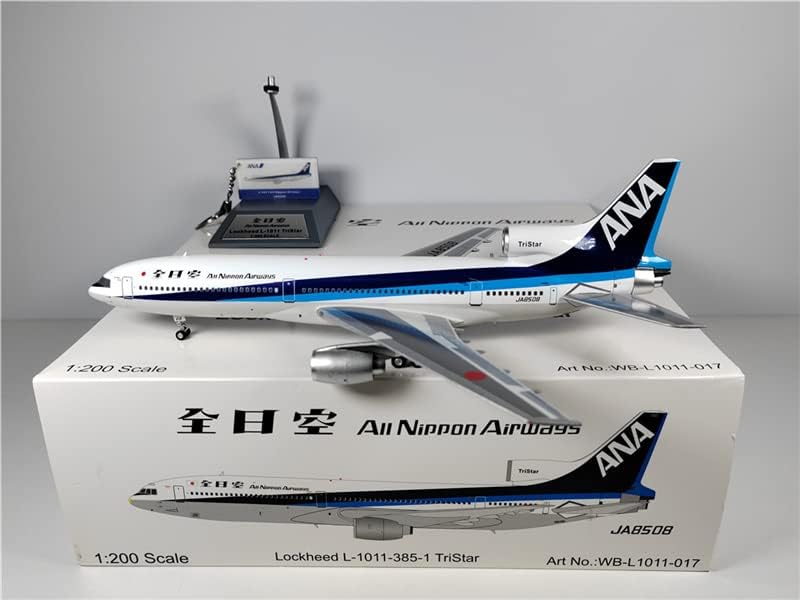 WB модел Сите Nippon Airways Lockheed L-1011 Tristar JA8508 1: 200 Diecast Aircraft претходно изграден модел H