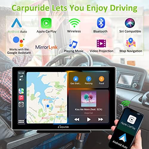 Карпурид 2023 Најнова Надградба 9 Инчен Екран На Допир Пренослив Безжичен Apple Carplay Android Авто Автомобил Радио Приемник