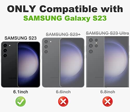 Tnarru Samsung Галакси S23 Случај Јасно Со Четири Агол Воздушни Перничиња Tpu Браник, Тенок Кристал Моден Дизајн Хард Компјутер Назад,