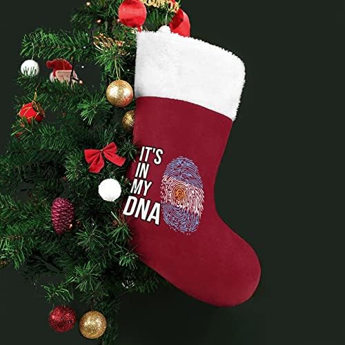 Тоа е во моето знаме на ДНК Аргентина, Божиќни чорапи, порибување на Божиќни дрвја Санта украси што висат украси за одмори од камин 16,5